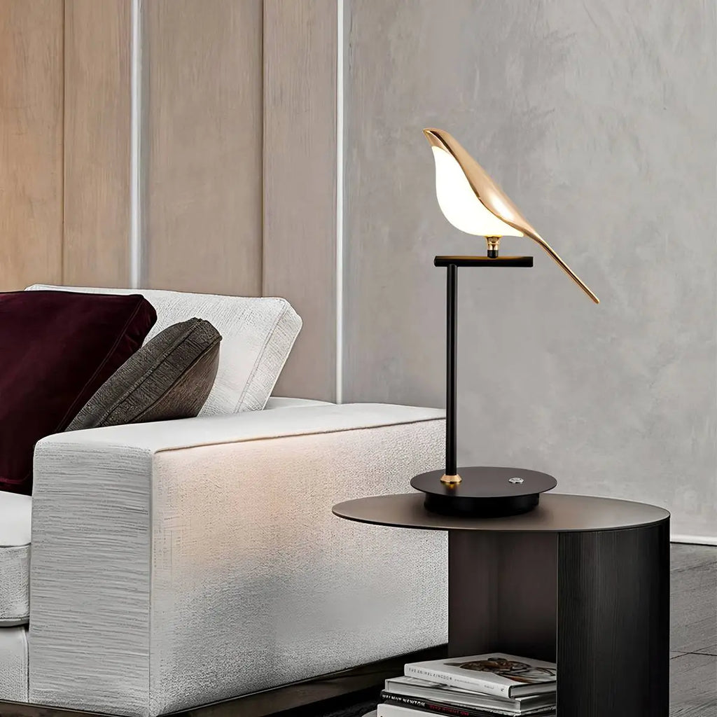 Modern Gold Bird Chandelier - Artistic Flying Swallows LED Pendant for High Ceiling & Living Room