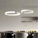 Modern Ring Chandelier - Minimalist LED Circular Pendant Light for Living Room & Office