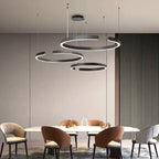 Modern Ring Chandelier - Minimalist LED Circular Pendant Light for Living Room & Office