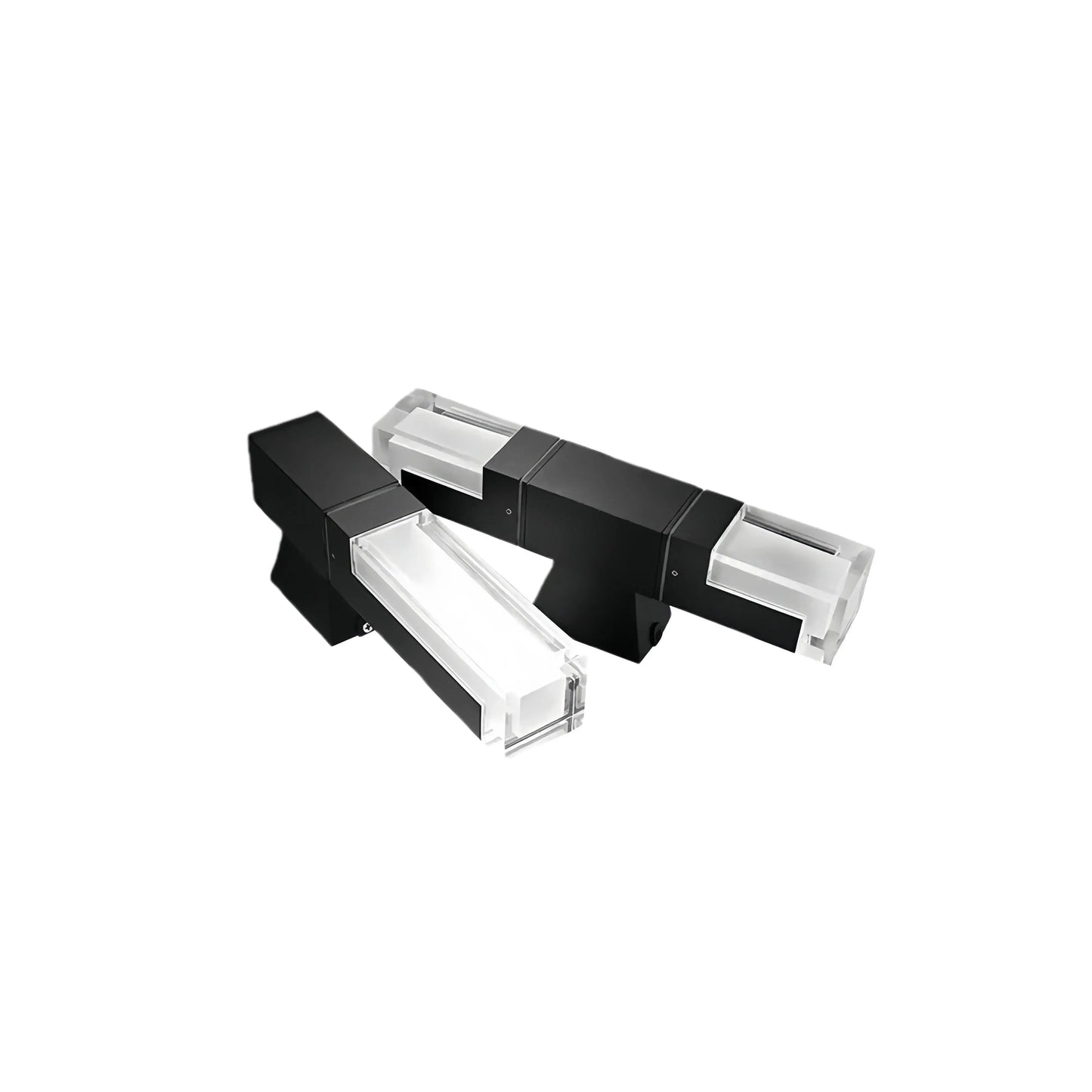 Nuvlight Modern Rectangle Wall Sconce - Black Metal for Garden/Outdoor Spaces
