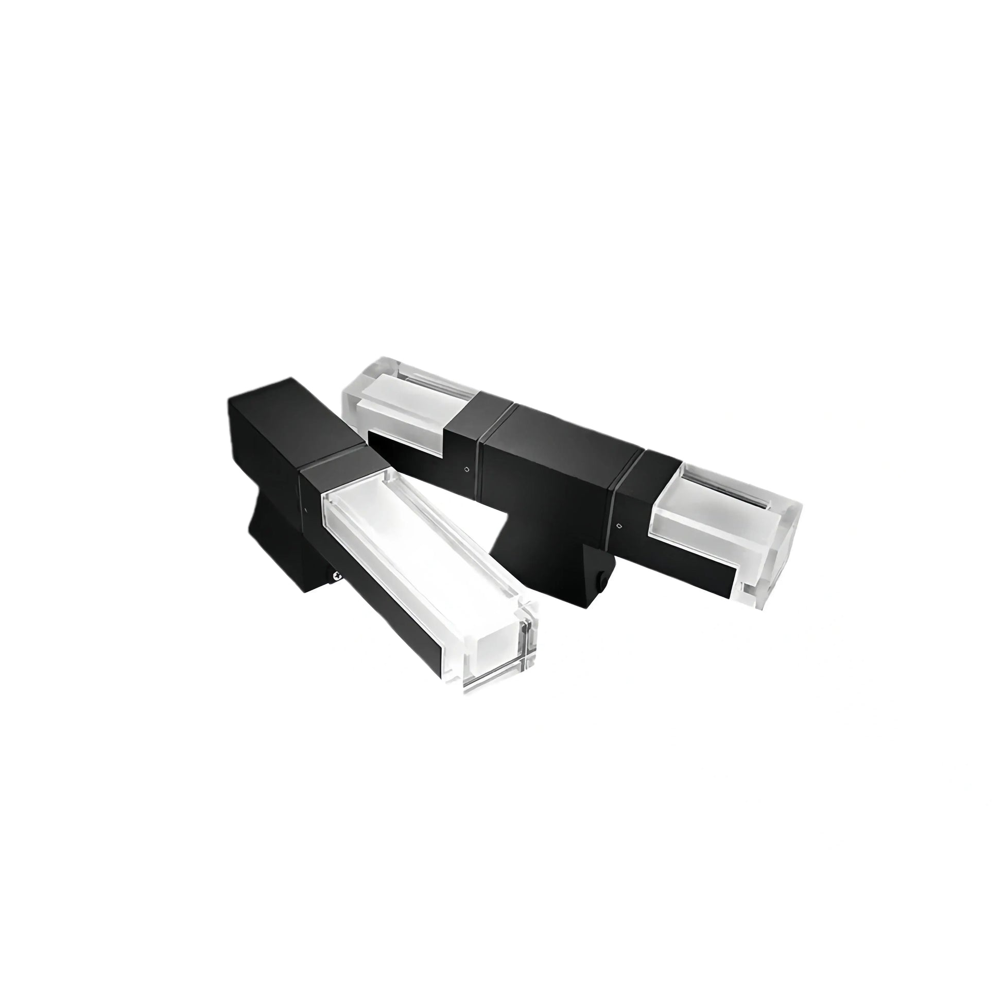 Nuvlight Modern Rectangle Wall Sconce - Black Metal for Garden/Outdoor Spaces