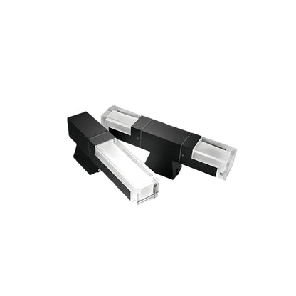 Nuvlight Modern Rectangle Wall Sconce - Black Metal for Garden/Outdoor Spaces