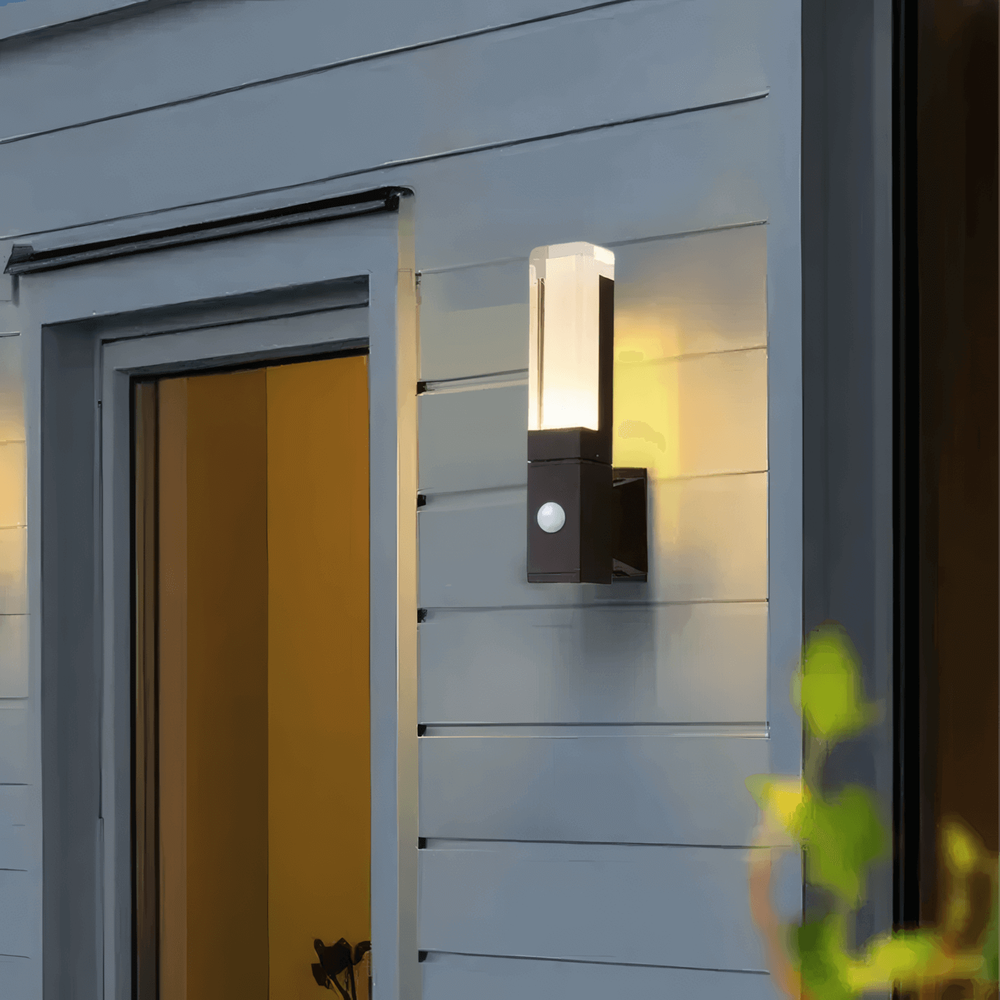 Arcato Modern Rectangle Wall Sconce - Black Metal for Garden/Outdoor Spaces
