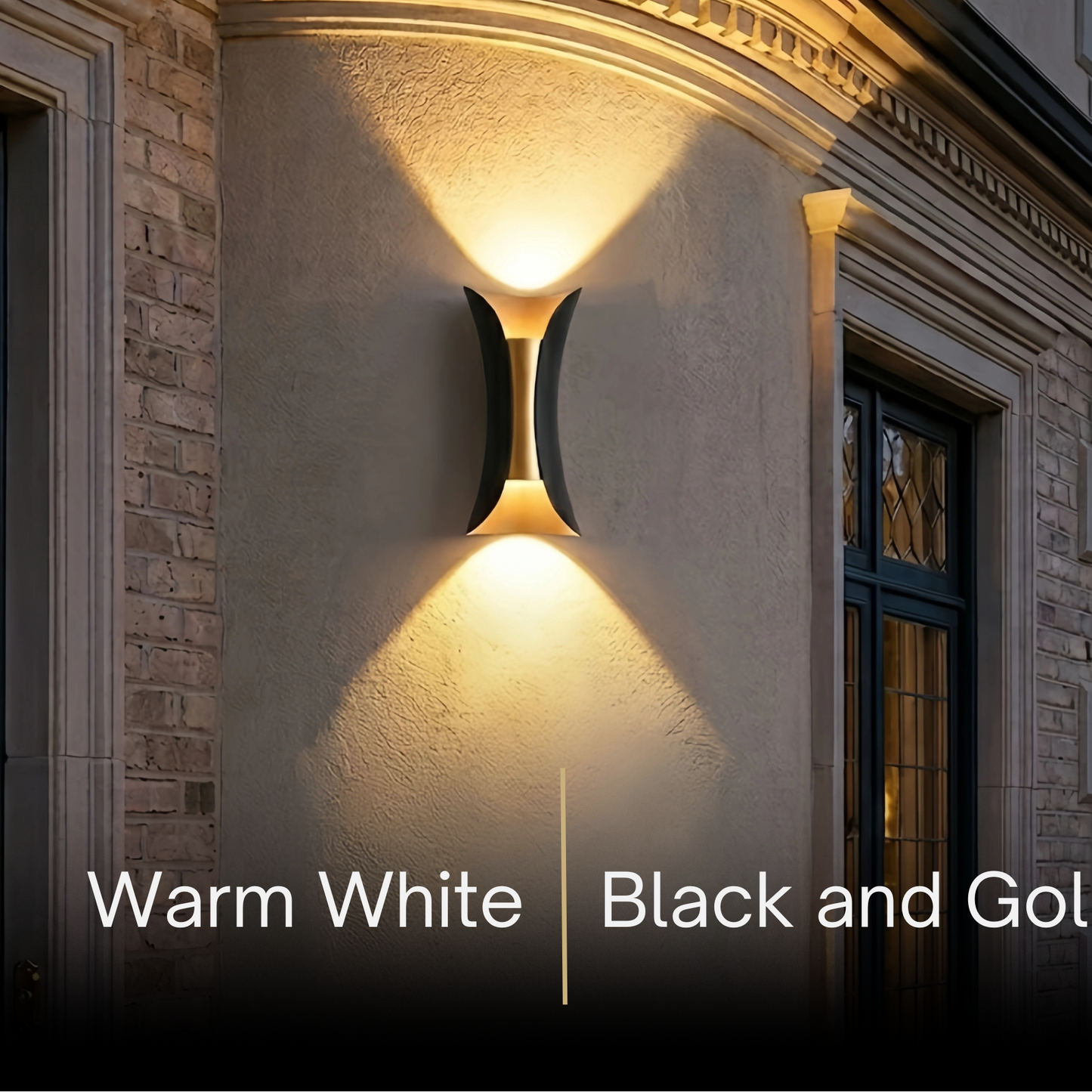 Irondale Modern Curved LED Outdoor Wall Sconce – Wall-Mounted Fixture for Courtyard/Patio