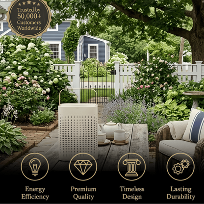 Arcato Modern Cylindrical Outdoor Floor Lamp - White Metal for Yard