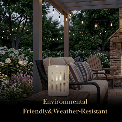 Arcato Modern Cylindrical Outdoor Floor Lamp - White Metal for Yard