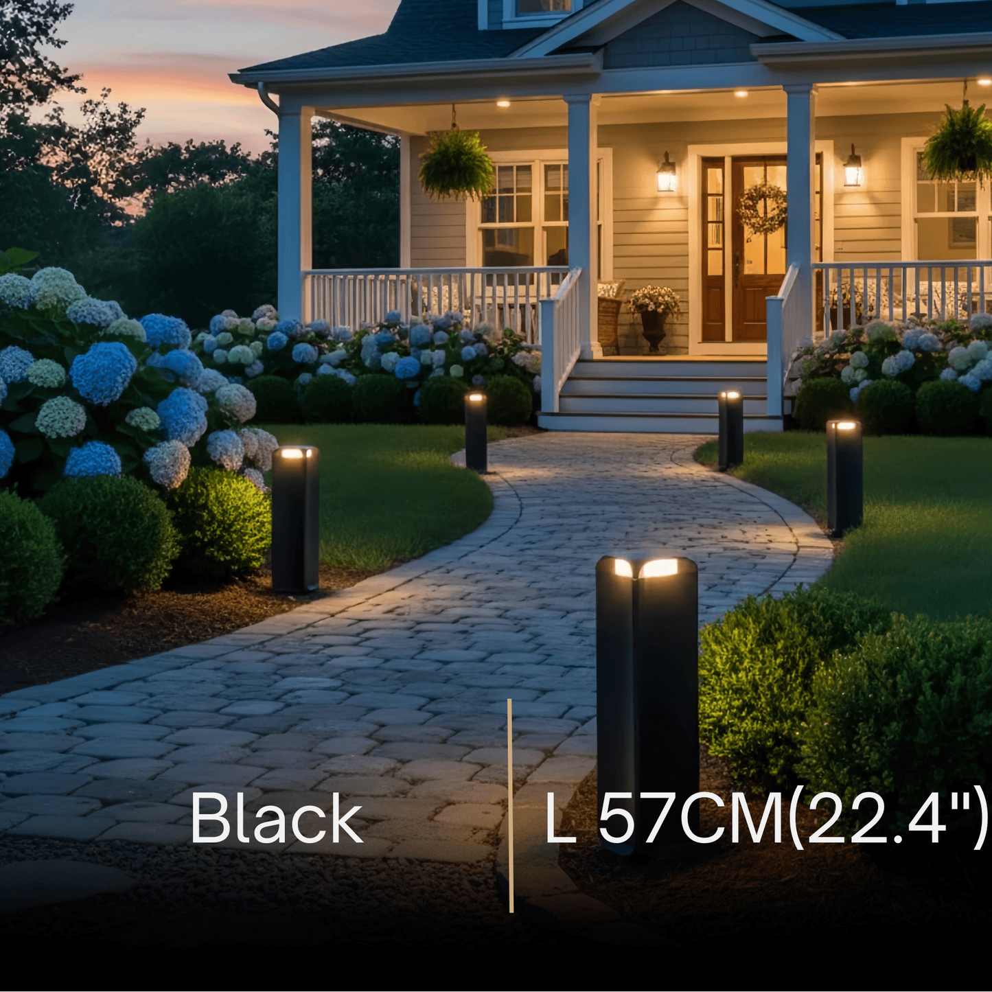 Stellar Modern Cylindrical Outdoor Floor Lamp – Black or Grey Metal & Glass Fixture