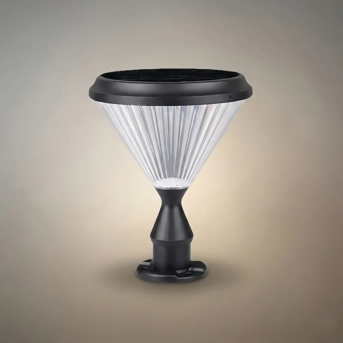 Arcato Modern Diamond Outdoor Pillar Light – Black Metal/Acrylic for Patio
