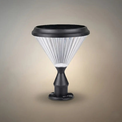 Arcato Modern Diamond Outdoor Pillar Light – Black Metal/Acrylic for Patio
