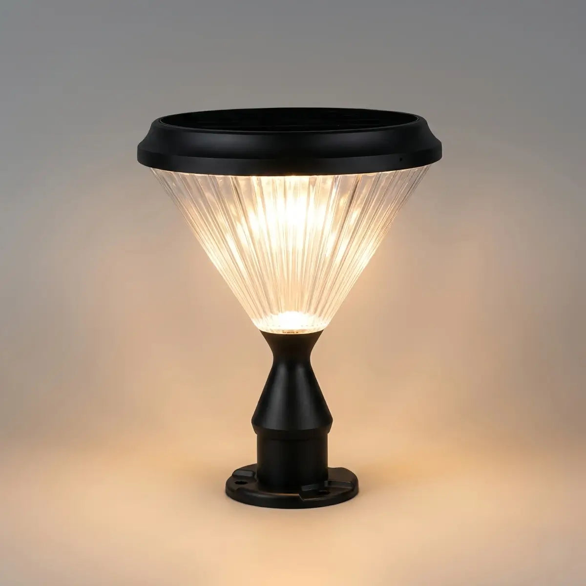 Arcato Modern Diamond Outdoor Pillar Light – Black Metal/Acrylic for Patio