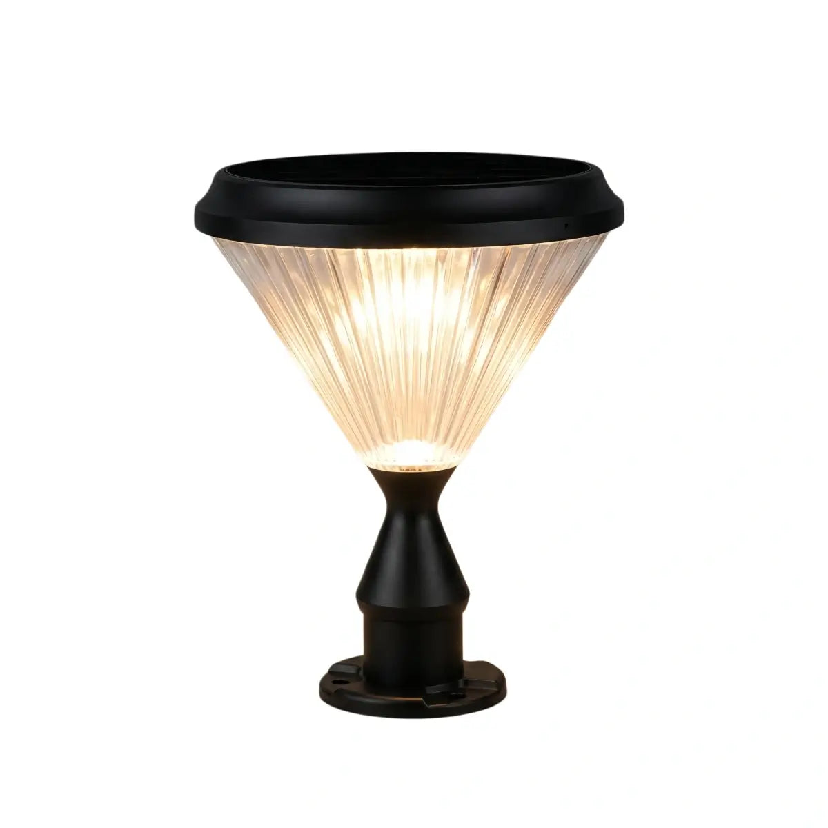 Nuvlight Diamond Outdoor Pillar Light – Black Metal/Acrylic for Patio