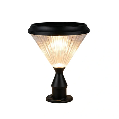 Nuvlight Diamond Outdoor Pillar Light – Black Metal/Acrylic for Patio