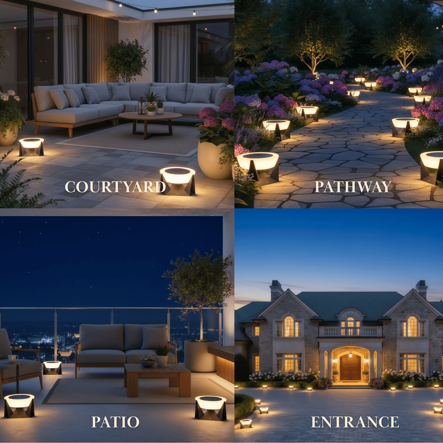 Stellar Modern Drum-Shaped Outdoor Lamp – Black Metal & Acrylic Light for Garden