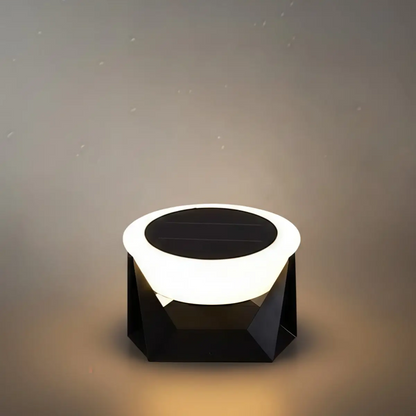 Nuvlight Modern Drum-Shaped Outdoor Lamp – Black Metal & Acrylic Light for Garden