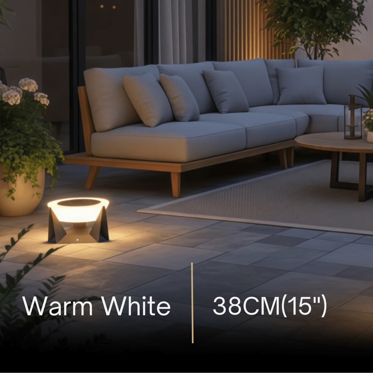 Stellar Modern Drum-Shaped Outdoor Lamp – Black Metal & Acrylic Light for Garden