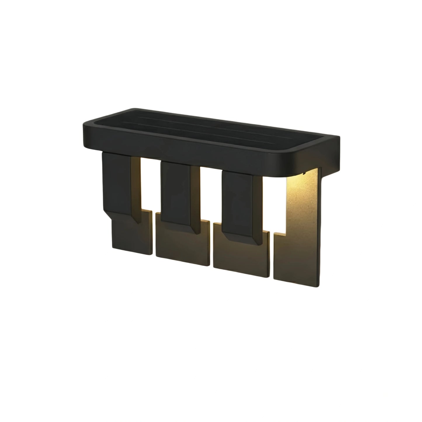 Nuvlight Geometric Outdoor Wall Lamp - Black Metal for Patio