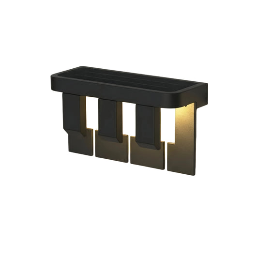 Nuvlight Geometric Outdoor Wall Lamp - Black Metal for Patio