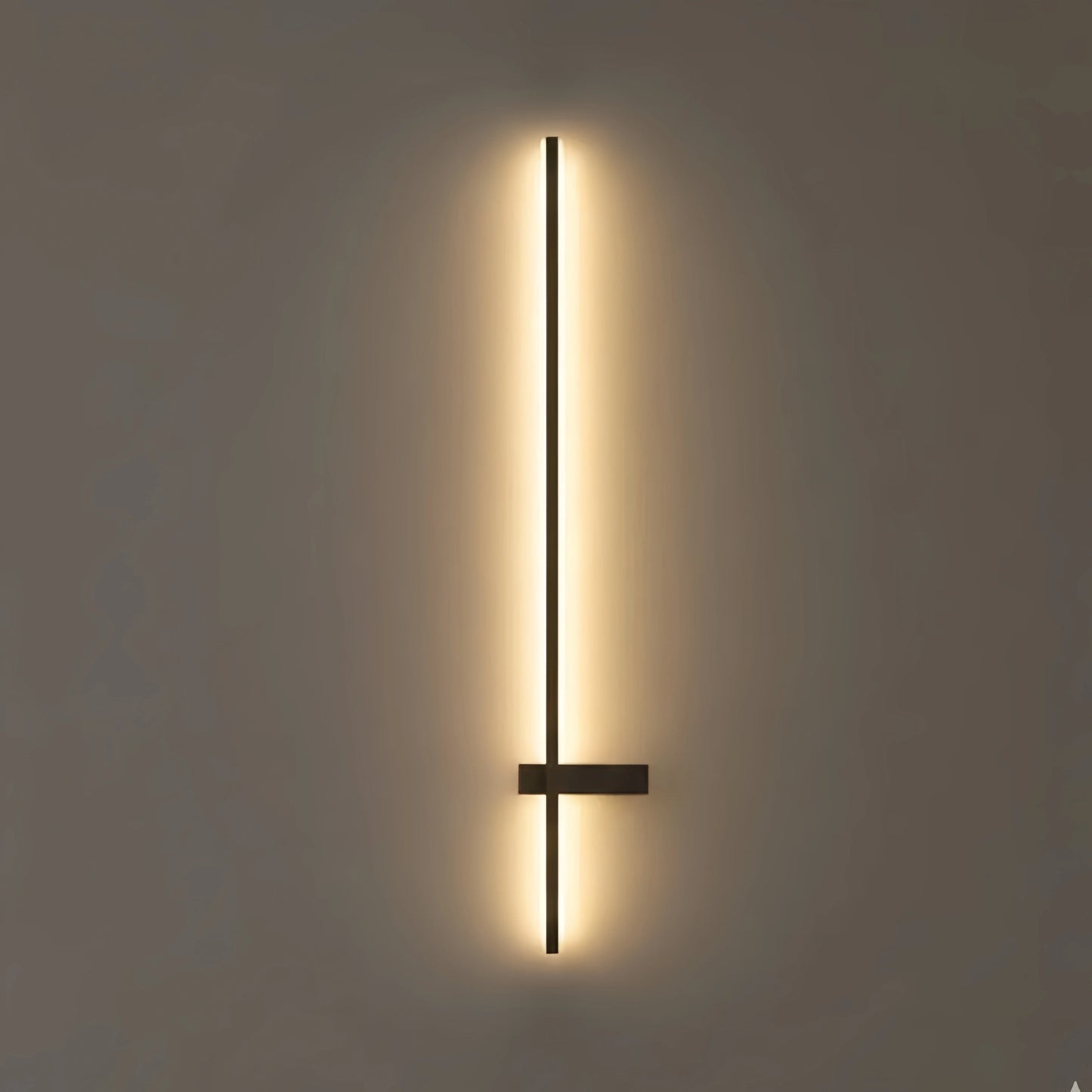 Nuvlight Modern Linear LED Wall Lamp – Black Solar & Sensor Light Outdoor