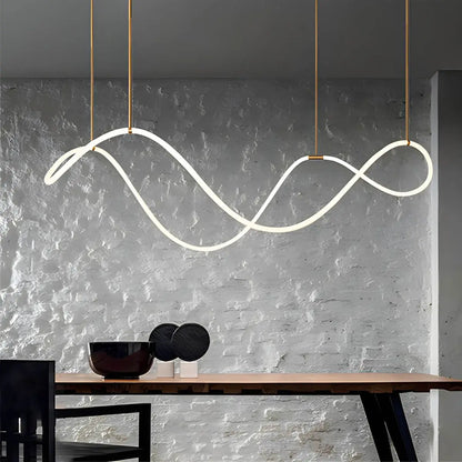 Nuvlight Modern Long Hose Led Pendant Light for Dining Room