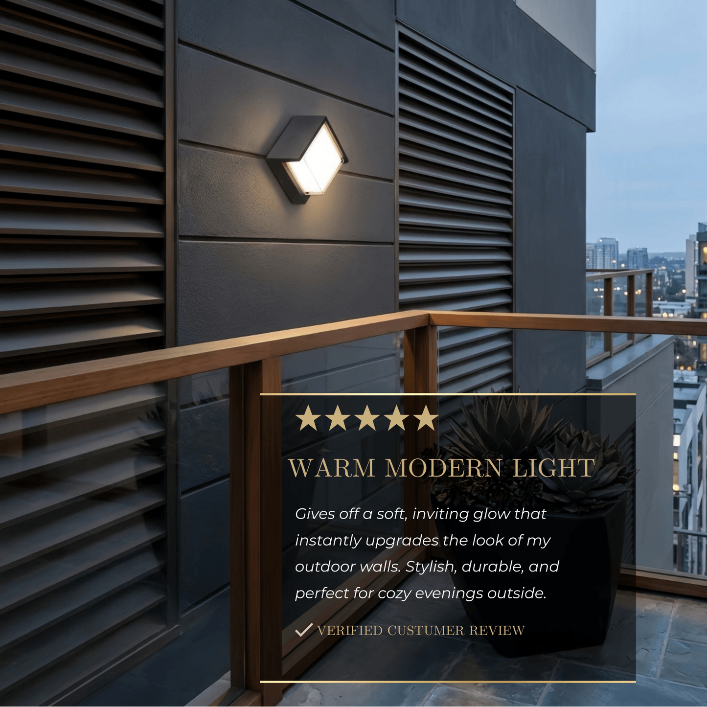 Irondale Modern Metal/Acrylic Outdoor Wall Lamp - Round/Rectangular External Wall