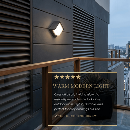 Irondale Modern Metal/Acrylic Outdoor Wall Lamp - Round/Rectangular External Wall