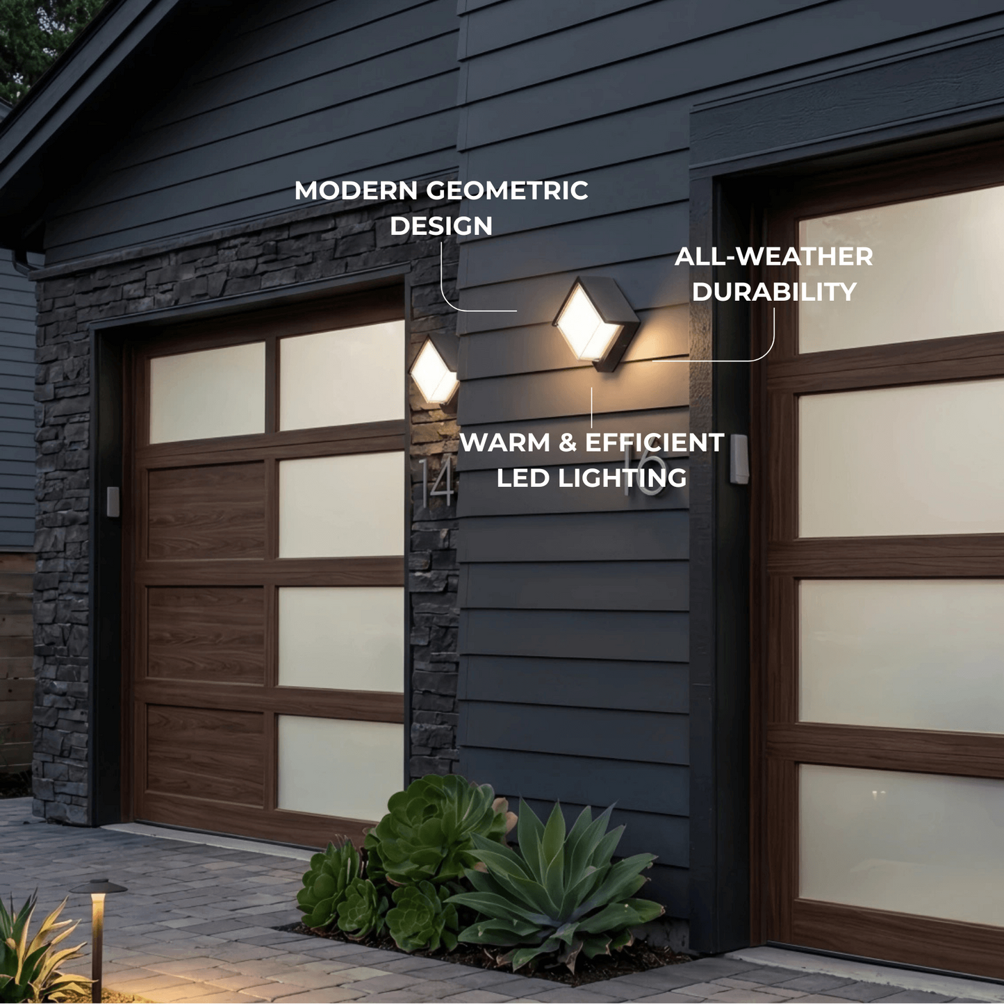 Irondale Modern Metal/Acrylic Outdoor Wall Lamp - Round/Rectangular External Wall