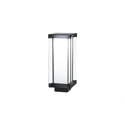 Arcato Modern Outdoor Floor Lamp - Black Cuboid Metal & Glass with RGB Lighting