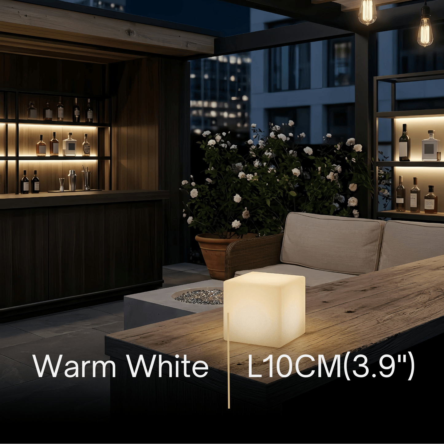Arcato Modern Outdoor Floor Lamp - White Acrylic Square Design for Garden