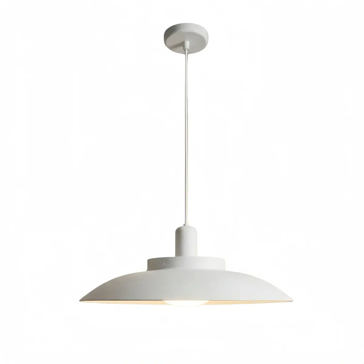 Irondale Modern Outdoor Pendant Light - Grey/White Metal Hooded Design for Courtyard
