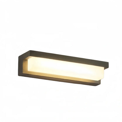 Arcato Modern Outdoor Wall Lamp - Black Metal & Acrylic Rectangular Design for Garden