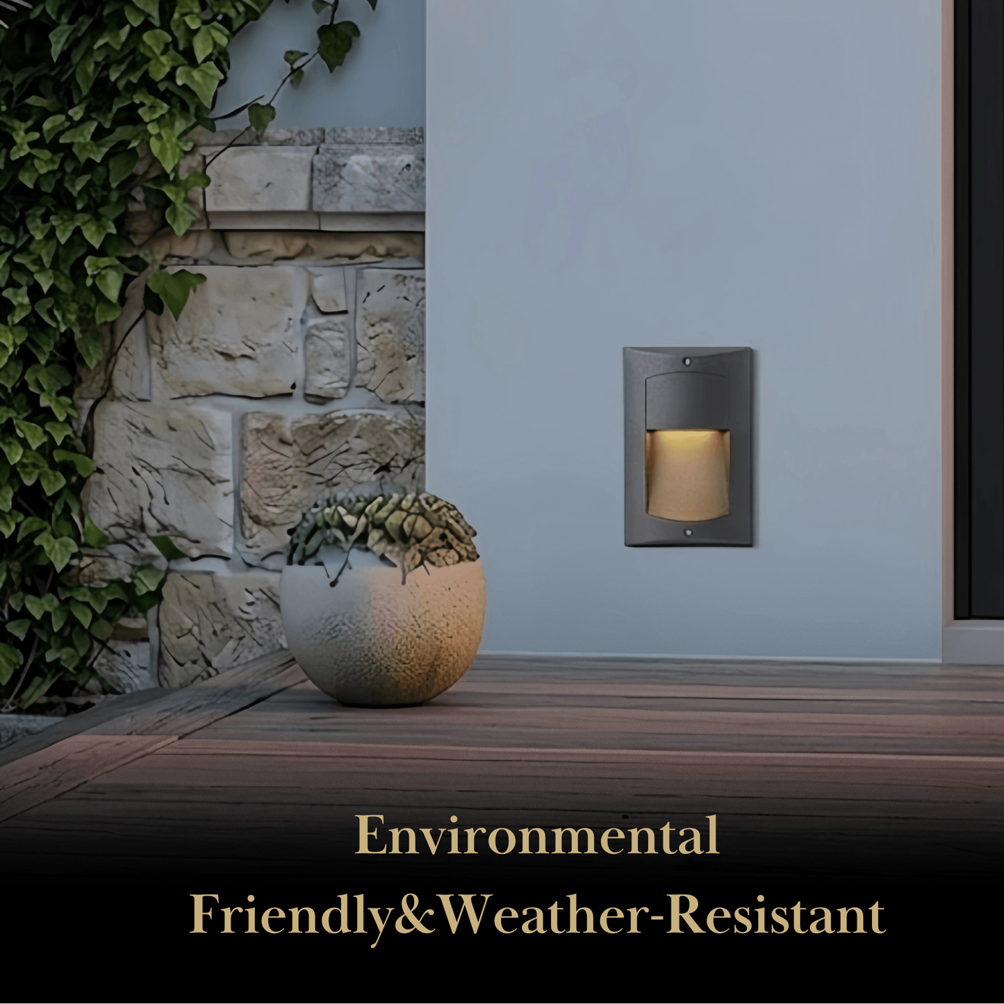 Irondale Modern Rectangular Outdoor Deck Step Light - Black Metal/Acrylic for Patio
