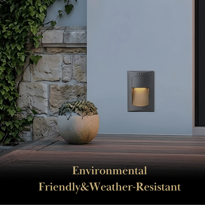 Irondale Modern Rectangular Outdoor Deck Step Light - Black Metal/Acrylic for Patio