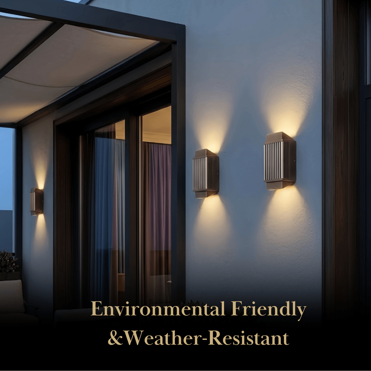 Arcato Modern Rectangular Outdoor Wall Lamp – Black Metal & Acrylic Light