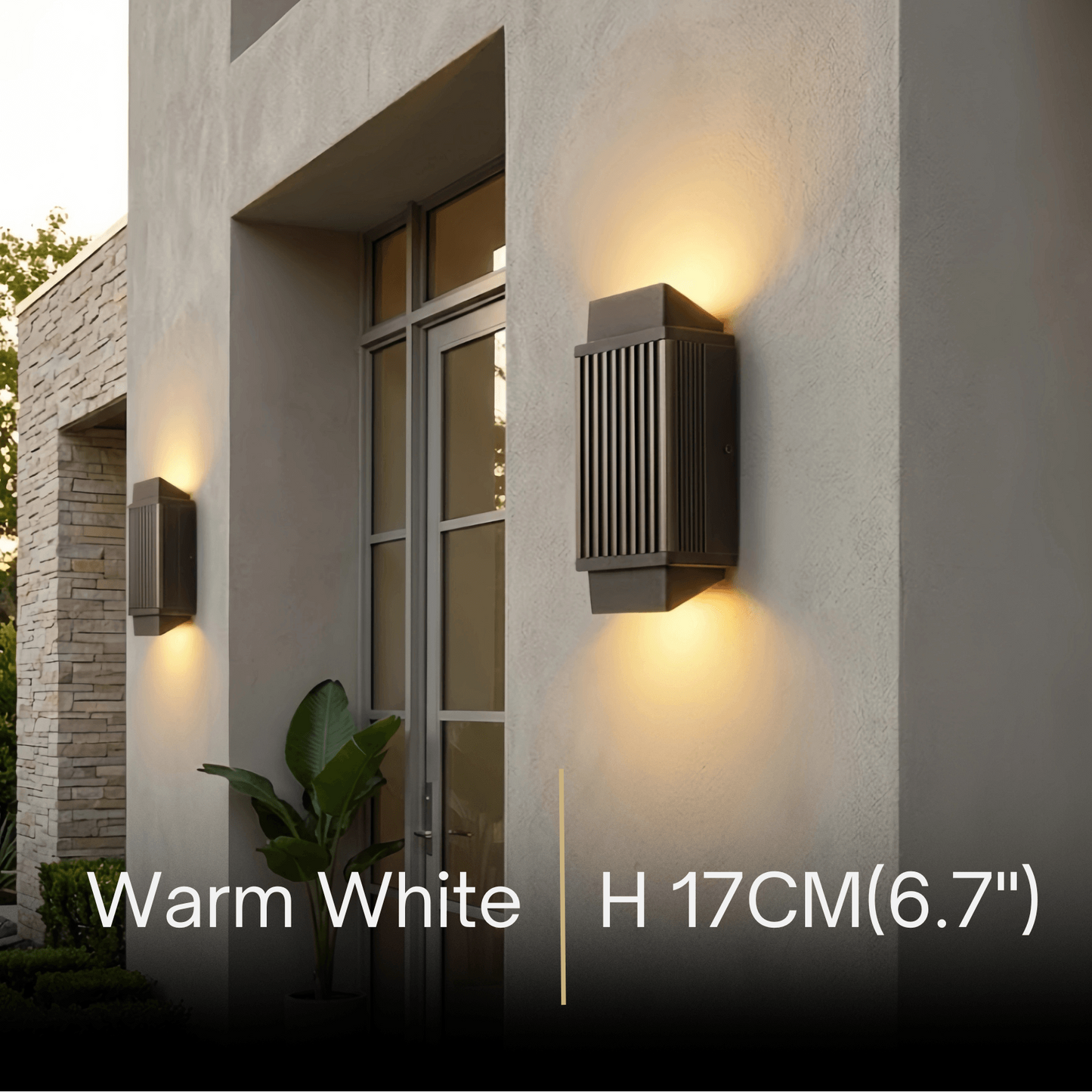Arcato Modern Rectangular Outdoor Wall Lamp – Black Metal & Acrylic Light