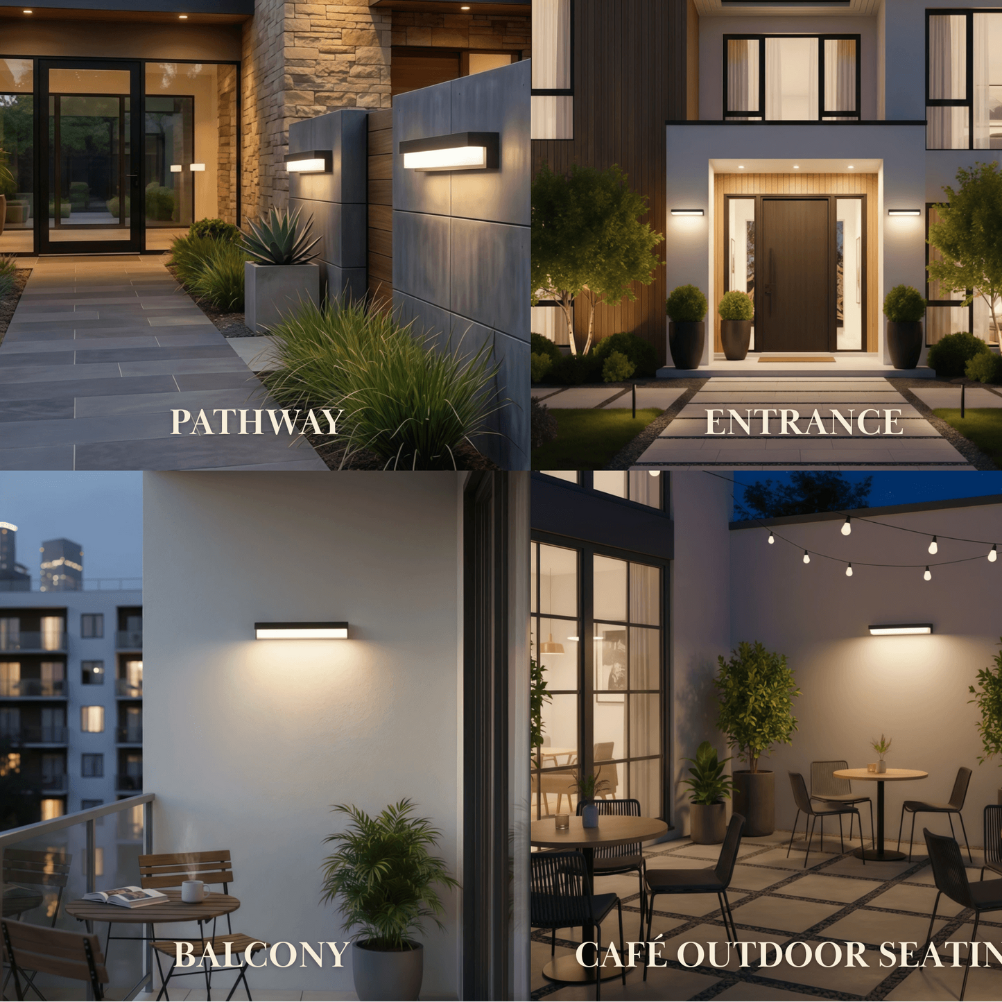 Arcato Modern Solar Linear Outdoor Wall Lamp – Metal & Acrylic Light for Exterior Walls