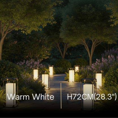 Arcato Modern Square Outdoor Floor Lamp — Black Metal/Acrylic Lantern for Patio