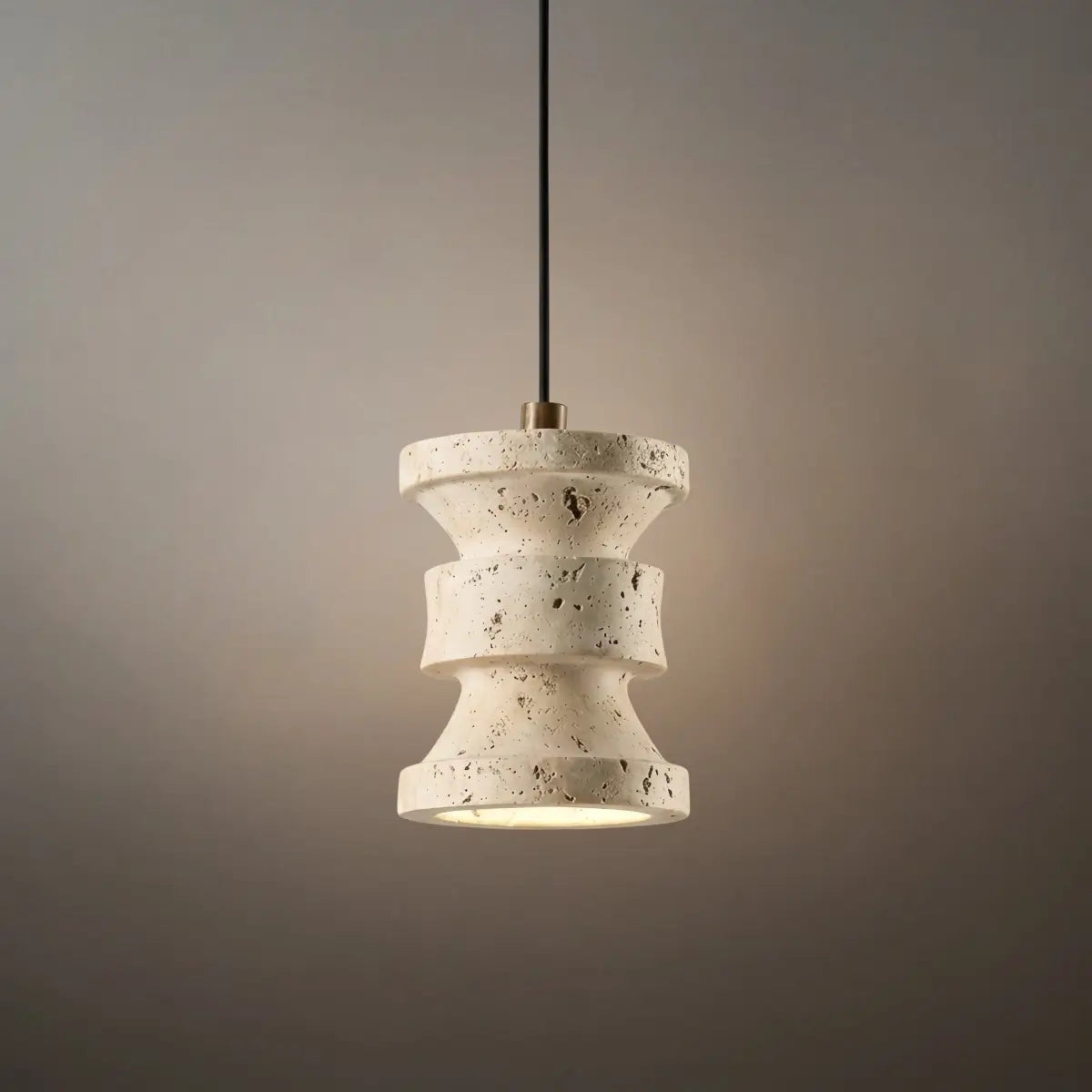 Strata Yellow Travertine Pendant Light
