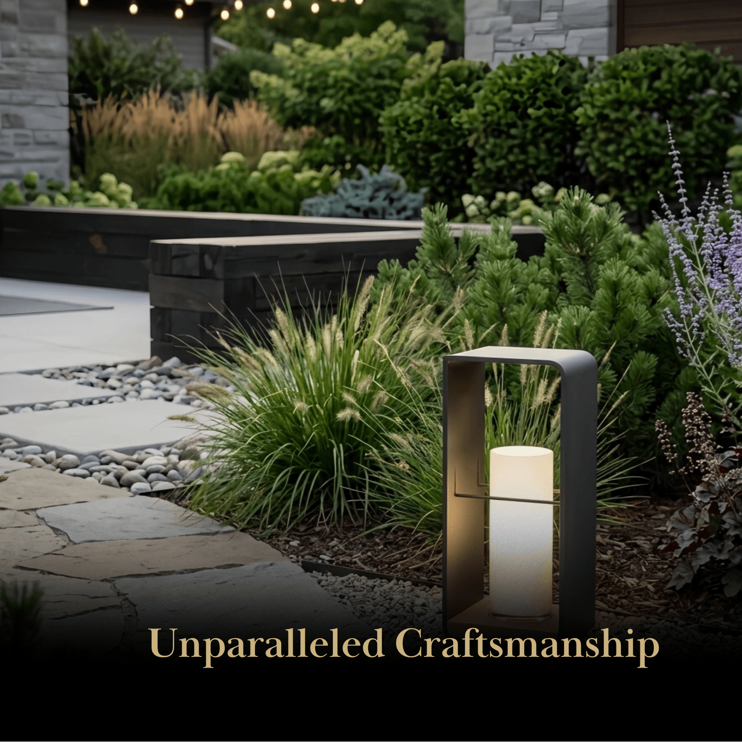 Irondale Modern Solar-Powered Outdoor Path Light -- Candle-Style for Garden