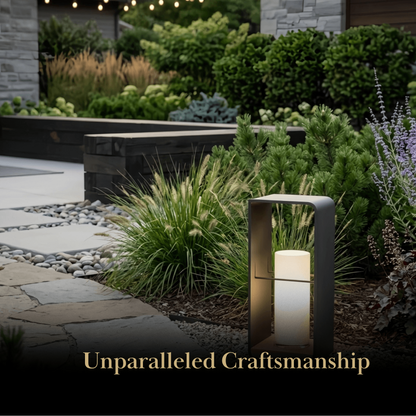 Irondale Modern Solar-Powered Outdoor Path Light -- Candle-Style for Garden