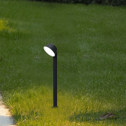 Irondale Industrial Outdoor Pathway Light - Black Metal Irregular Design for Patio