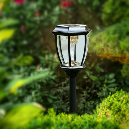 Irondale Industrial Outdoor Pathway Lights - Black Metal Irregular Design for Garden