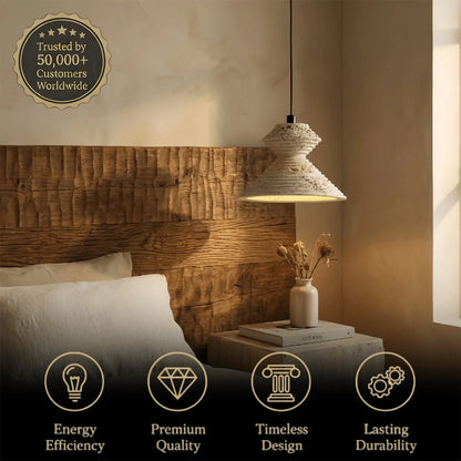 Strata Minimalist Travertine Pendant Light