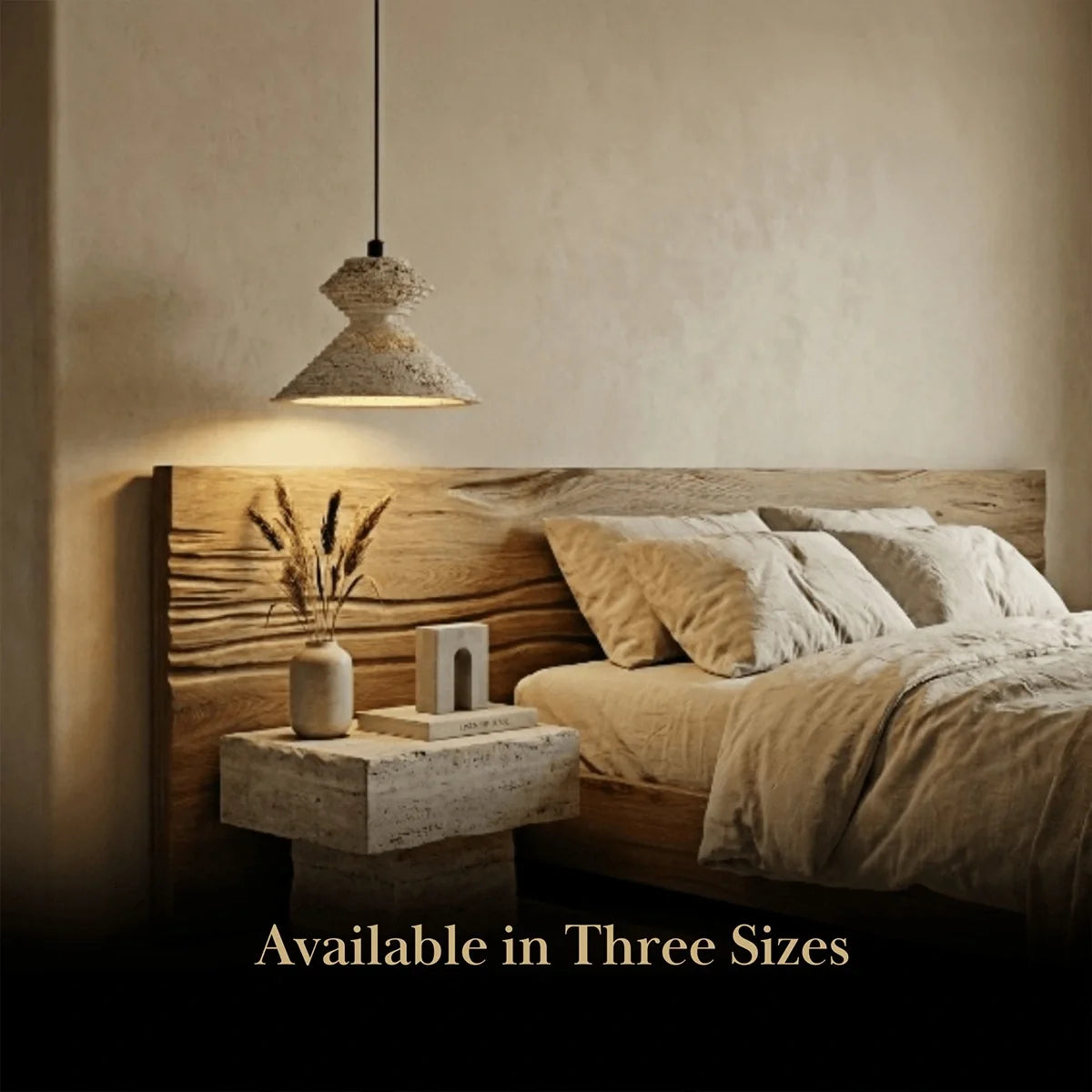 Strata Minimalist Travertine Pendant Light