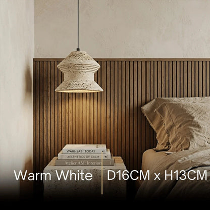 Strata Minimalist Travertine Pendant Light