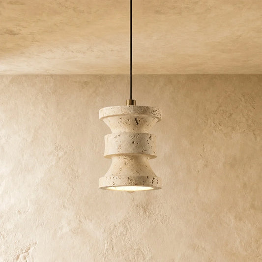 Nuvlight Strata Yellow Travertine Pendant Light