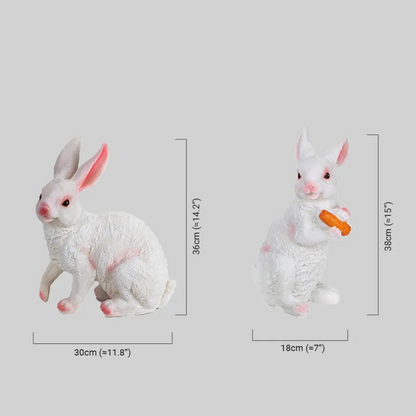 Easter Bunny Outdoor Light – Cute Sitting & Carrot Bunny Garden Lamp