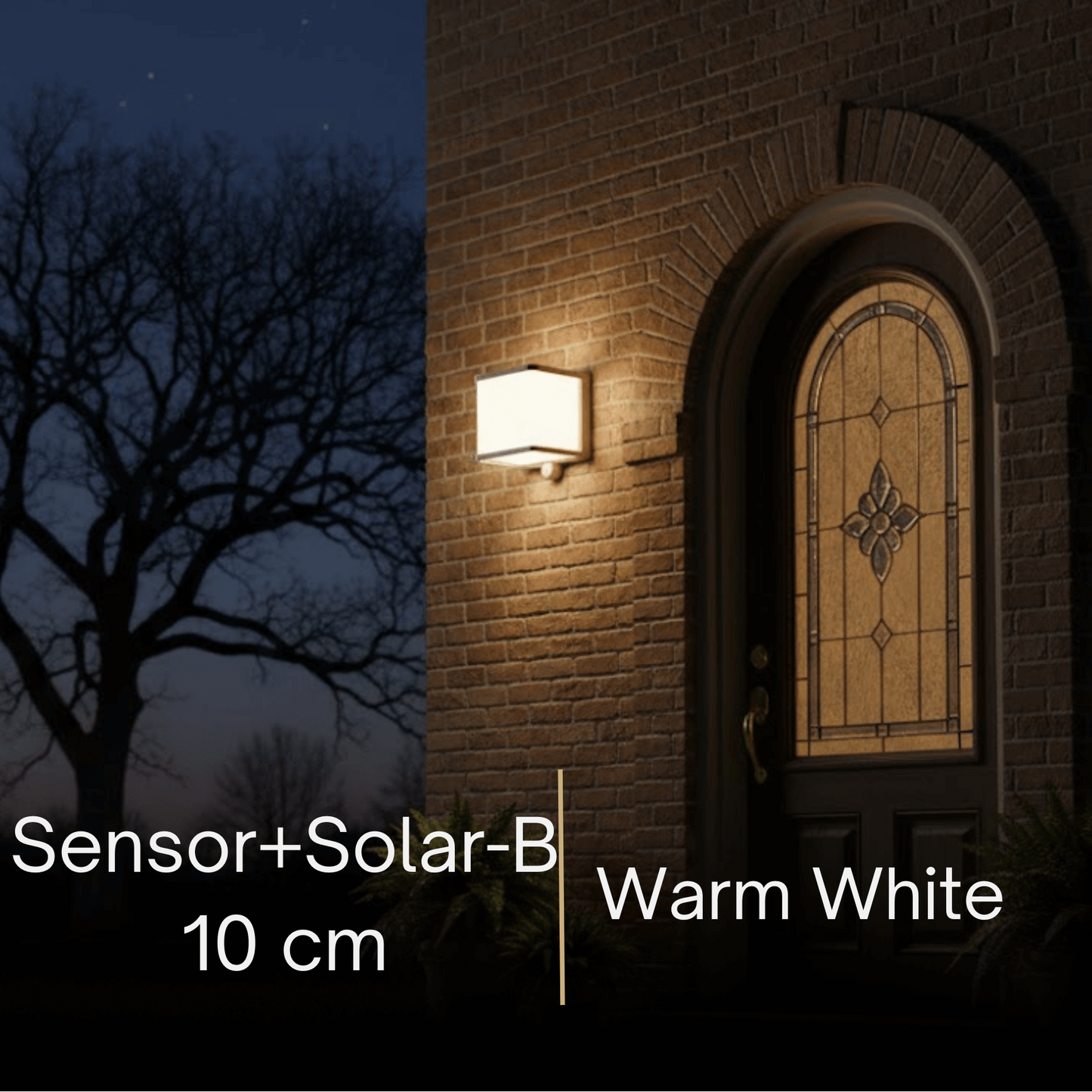 Lunara Modern Solar LED Outdoor Wall Lamp – Waterproof Sensor Light for Courtyard