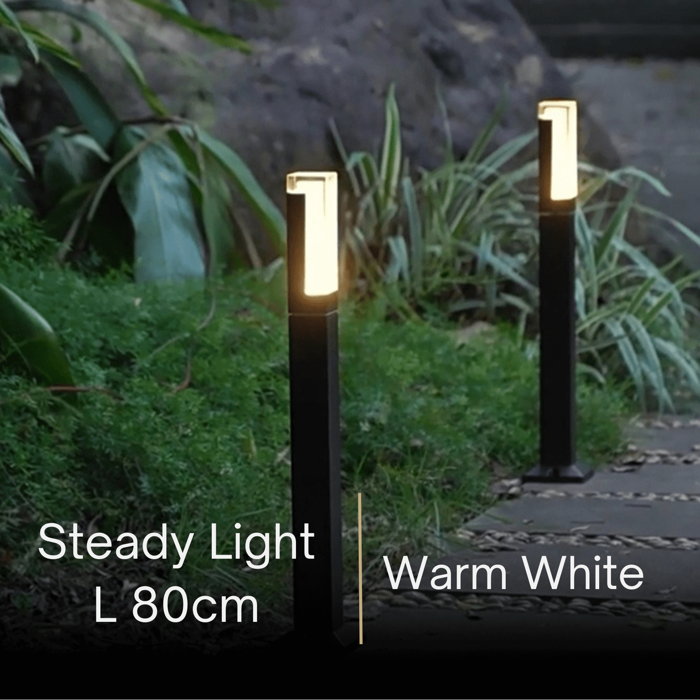 Arcato Modern Black LED Path Light – Outdoor Metal Sensor Lamp for Garden/Terrace