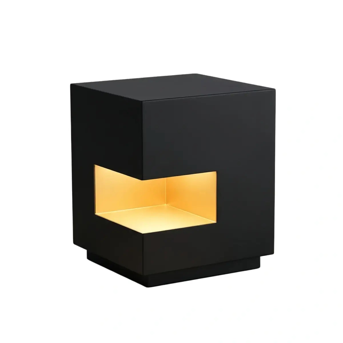 Nuvlight Square Outdoor Pillar Light - Black Metal for Courtyard