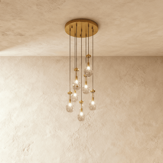 Nuvlight Pulcher Glass Tears Chandelier